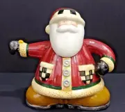 Debbie Mumm Short & Stout Santa Christmas Mini Teapot Earthenware Sakura NIB