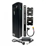 TDR 48V 10Ah Fish Type Lithium Ion E-Bike Battery Electric Bicycle 200W-500W with Charger ABS Aluminum Case 800 Cycle Life C-Tick Key Bottom Mount