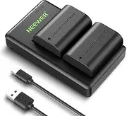 [NEEWER] 2 Pack 2400mAh LP-E6P/LP-E6NH/LP-E6N/LP-E6 Replacement Battery & USB Dual Charger, Compatible with Canon EOS R5 Mark II EOS R5 EOS R6 EOS R7 EOS R 5D II III IV 6D 6D II 7D 7D II 60D 70D 80D 90D