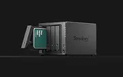 Synology DS923+ 4-Bay Diskstation NAS (AMD Ryzen™ 4 Threads R1600 Dual-Core 4GB Ram 2xRJ-45 1GbE LAN Port), 32TB Bundle with 4X HAT3310-8T