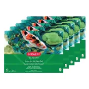 5pc Derwent Academy A3 12pg Artist Acrylic Paint 300gsm Pad/Book/Art Paper