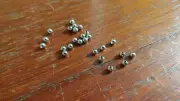25 Nickel Plated Hollow Brass Beads - Steelhead Salmon Spinner Components 1/8th"