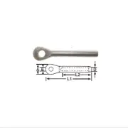 316 grade stainless steel roll swage terminals 3/32 inch