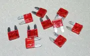 10Pcs 10A Red Mini Blade Fuse
