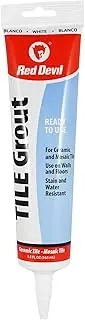 Red Devil Pre-Mixed Tile Grout Squeeze Tube 163 ml, White