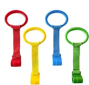 Baby Pull Up, Playpen Rings Set, Practice Standing Rings, Set of 4 Detachable and Easy to Use Bright and Engaging Colors Supports Early Walking Skills for Playpen Strollers