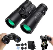 Binoculars 10x42 BAK4 Prism HD High Power Professional Binocular Telescope