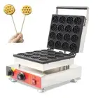 Tech 110V Commercial Nonstick Electric 16 pcs Mini Round Waffle Machine 1500W