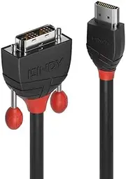 Lindy HDMI to DVI-D Cable, Black Line, 10m Length