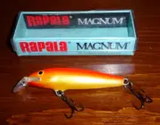 Rapala Magnum, FMAG07-GFR, 2-3/4", 1/4 Oz #3 Hooks Dives 2'-3', Gold Fluor Red
