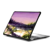 MacBook Air 13-inch (M1 / Intel) Impact Case NATURE REIGNS SUPREME 3 MACBOOK, FOREST TREES AMETHYST PURPLE GREEN WATERCOLOR ABSTRACT PAINTING