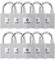 10-Zarker N45 keyed Alike Padlocks , Container Storages , Warehouses, pack of 10