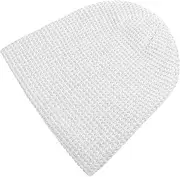 [Healeved] High Visibility Reflective Running Cap Winter Beanie Warm Hat Outdoor Sports Knit Hat Night Safety Reflective Hat Ideal for Running Cycling Hiking More White