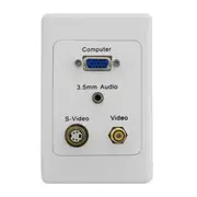 Pro2 Computer VGA/S-Video/Composite Video 3.5mm Audio Clipsal Wall Plate White