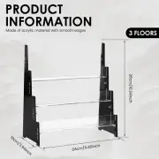 Cards Display Shelf 3 Tiers Acrylic Trading Card Display Clear Acrylic wenAa