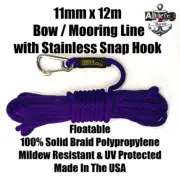 Docking Braid Dock Rope 11mm x 12.1m / 40ft Polyproplylene Bow Line PURPLE!