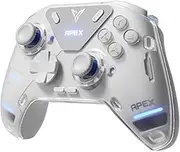 FLYDIGI APEX 4 Wireless PC Controller Force Feedback Trigger Force-Adjustable Alloy Joysitck Full-Color LCD Display 1500mAh 1000hz Report Rate Stereo Vibration PC/NS/TV/Android/Laptop