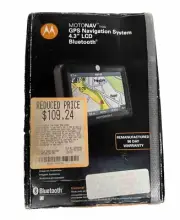 New Seald, Motorola 4.3” GPS Motonav Navigation System TN30r Automotive Portable