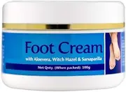 Health & Fitness Foot Cream With Witch Hazel, Sarsaparilla & Aloevera | Moisturizes & Exfoliates Rough Dry Skin | Softens Feet Skin | Locks Moisture And Prevents Cracks, For Women & Men 100Gm