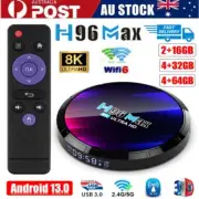H96 Max RK3528 Smart Android 13 TV Box Quad Core 8K Ultra HD WiFi Media Player