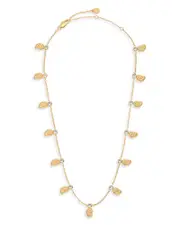 Ettika Swirled Shell Dangle Charm Necklace, 15