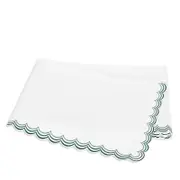 Matouk Stella Scalloped Embroidered Flat Sheet, King
