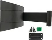 Queue Belt Barrier Retractable,Queue Line Dividers,Crowd Control Wall Barrier, All Black for Crowd Control Barriers and Line Dividers (Color : 5m/16.4ft)