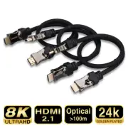 Upgraded UHD HDMI 2.1 Cable 1.5FT 3FT 6FT For ARC/ eARC Audio PS5 PS4 HDCP2.3