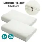 1x/2x AU Luxury Soft Contour Bamboo Pillow Memory Foam Fabric Fibre Cover Bed AU