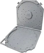10 Inch Empty Tape Reel Storage Box, Scratch Resistant, Full, Open Reel Tape Box, Fixed, Label Paper, Portable Tape Carrying Handle, (Grey)
