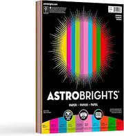 Neenah Astrobrights® Bright Color Paper, Letter Size Paper, 24 Lb, FSC Certified, Assorted Mini Pack, Pack of 200 Sheets