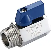 2 Way Mini Ball Valve Stainless Steel 316 304 63 bar 1/8" 1/4" 3/8" 1/2" 3/4" Ball Valve(1/2",G_SS304)