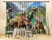 3D Dinosaur Hill 8 Blockout Photo Curtain Print Curtains Drapes Fabric Window AU