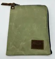 Hide and Drink Waxed Canvas Durable Scribbler Case Handmade Green BRAND NEW