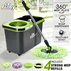 DR FUSSY Spin Mop Bucket System Microfiber Mop with Easy Wringer Bucket
