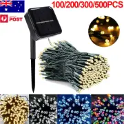 100/200/500 LED Solar Fairy String Lights Outdoor Garden Christmas Party Decor