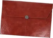 HAPINARY Large Capacity Portfolio Binder Leather A4 Document Organizer Folio Office Supplies
