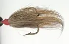 10 Flies - Brown Bucktail w/ Red Head on Bronze 2 Mustad Treble Hook