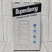 Superdanny Power Strip Surge Protector Tower AC Outlets + USB Ports Fireproof