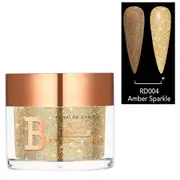 Billionaire Diamond SNS Dip Dipping Acrylic Nail Powder 004 Amber Sparkle 56g