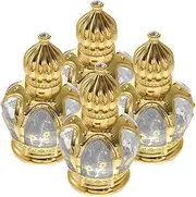 PAMINGONO 4pcs Glass Roller Bottles for Essential Oils Vintage Perfume Dispenser Travel Accessories with Elegant Design Smooth Application for Precision Use