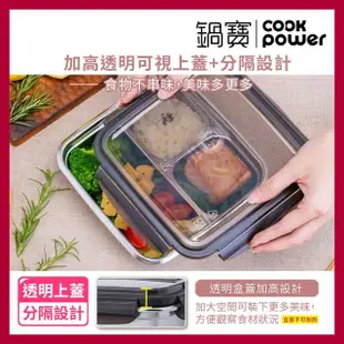 【CookPower 鍋寶】白沙屯媽祖限量聯名可微波餐盒組(可微波分隔保鮮盒1200ml+陶瓷保溫杯525ml+餐具組)