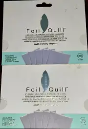 2 NEW We R Memory Keepers 30ct Foil Quill Paper Craft Book Sheets Lot Silver 4x6