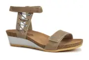 Naot Wizard Khaki Beige w Silver Wedge Sandal Women's sizes 5-11/36-42 NEW!!!