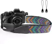 Camera Strap, Jacquard Weave 2" Shoulder Neck Straps for All DSLR Cameras Men Wo