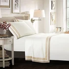 Casabolaj Shading 100% Egyptain Cotton Sateen Sheets Set,Hotel Collection Lux...