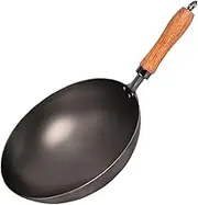 Titaniums Pot Pures Titaniums Uncoated Wok Round Bottom Non-Stick Pan Household Less Lampblack Gas