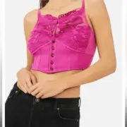 NWT- Free People Have My Heart Tank in Raspberry Sherbert -Size XS