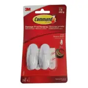 3M Command Brand Damage Free Hanging Strong Small Designer Hooks Holds 1 lb