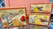 New MARCATO Atlas 150 Hand Crank Pasta Machine Italy Ravioli & Reginette Ribbon